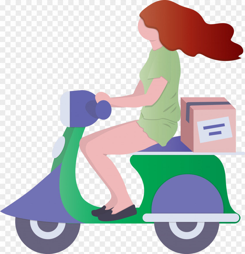 Delivery Girl PNG