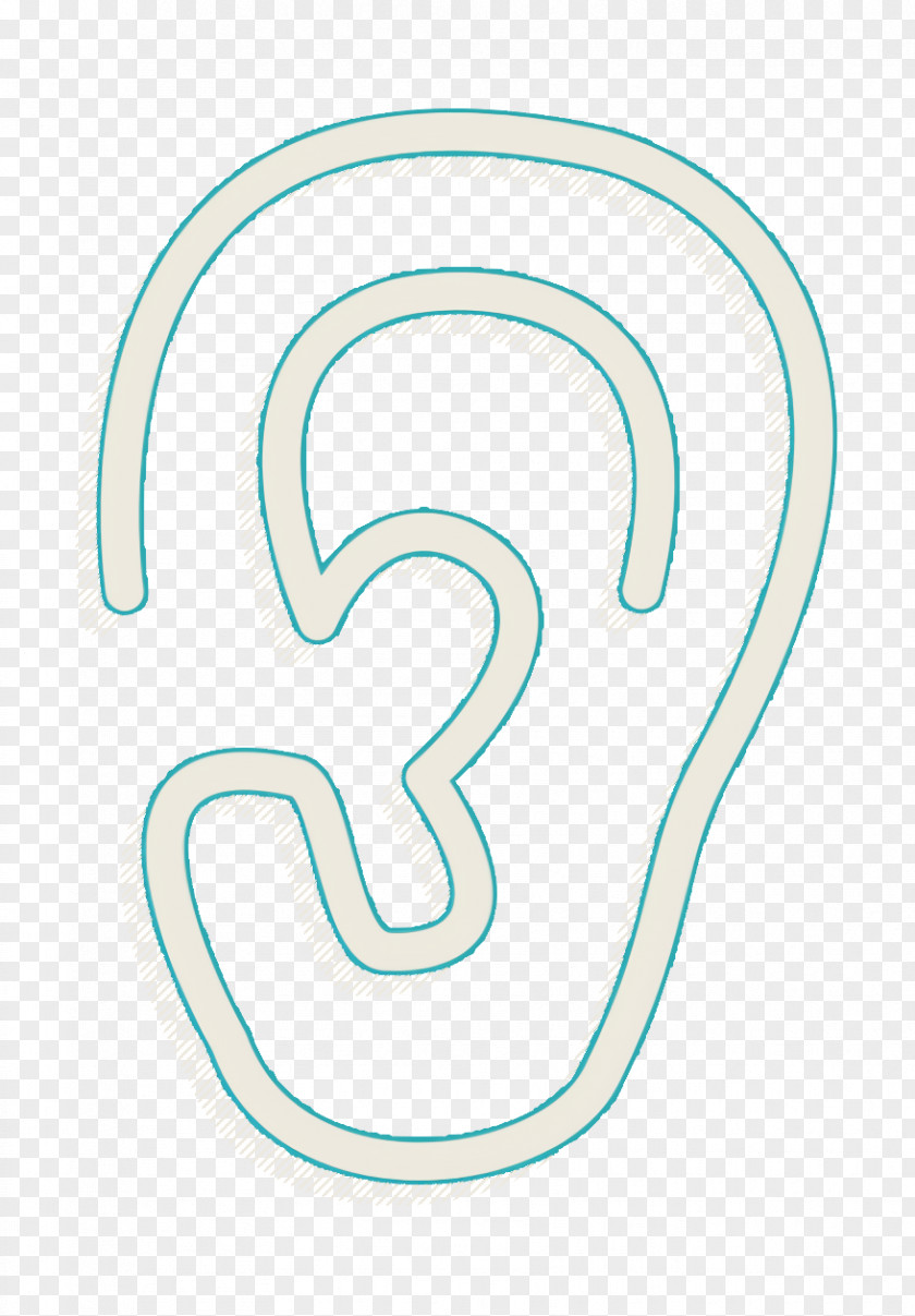 Ear Lobe Side View Outline Icon Body Parts PNG