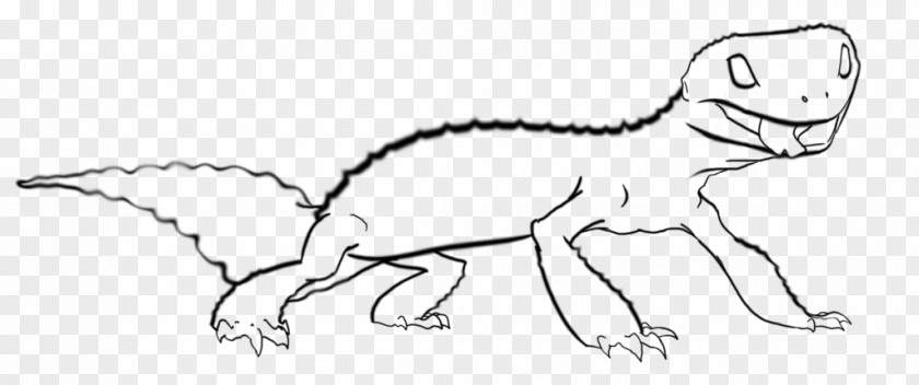 Leopard Gecko Lizard Carnivora Line Art Wildlife Cartoon Sketch PNG