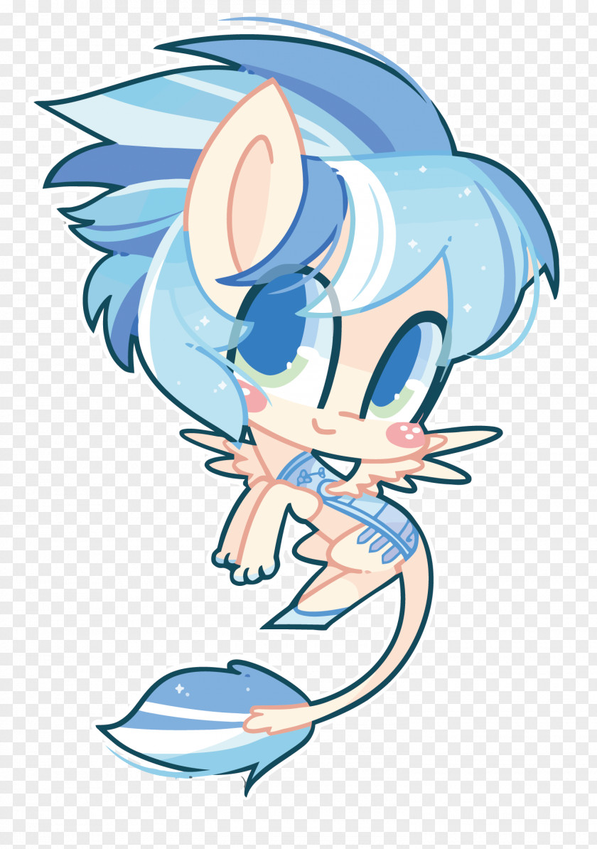 Vector Blue Little Pegasus Horse Clip Art PNG