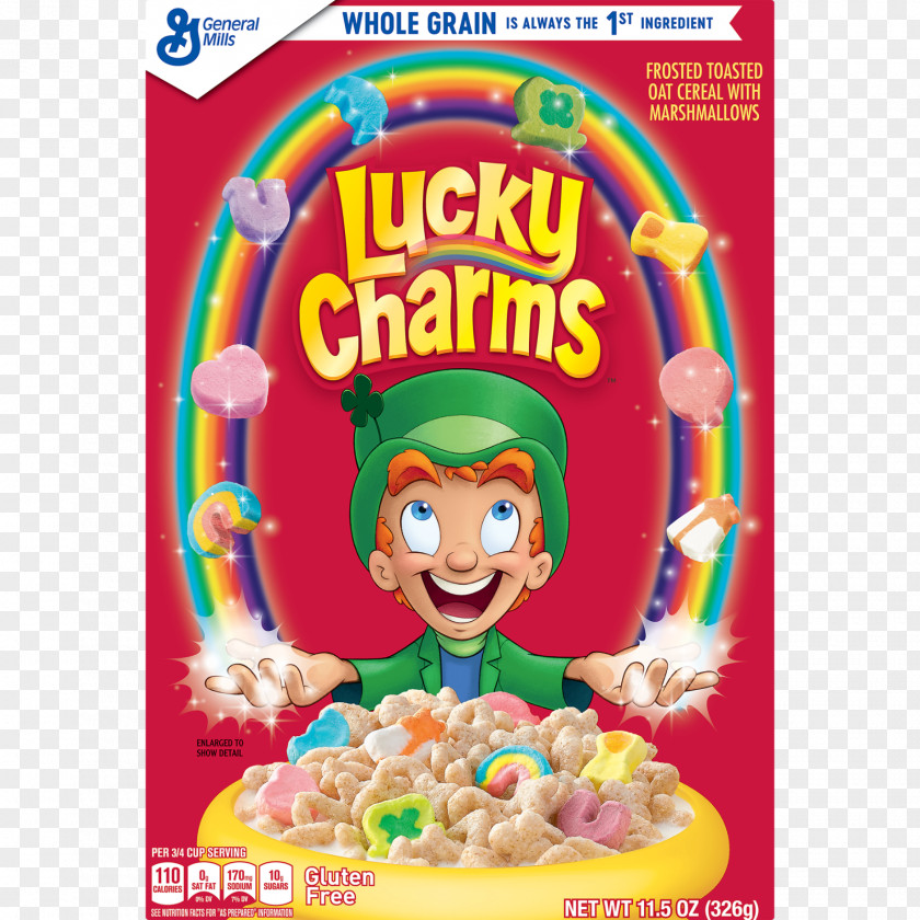 Breakfast General Mills Lucky Charm Cereal Chocolate Charms PNG