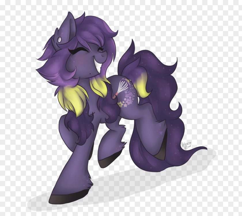 Horse Illustration Cartoon Purple Legendary Creature PNG