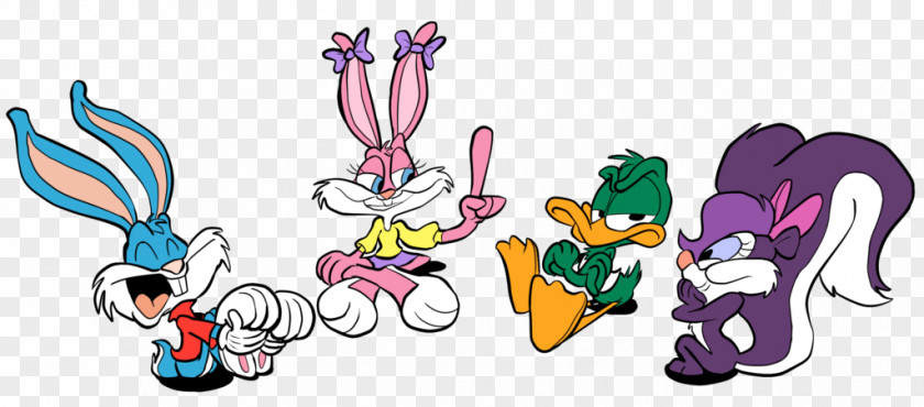 Fifi La Fume Buster Bunny Babs Plucky Duck Fan Art PNG