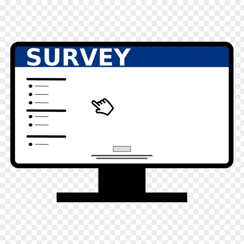 Survey Online Monitor Icon Methodology Clip Art PNG
