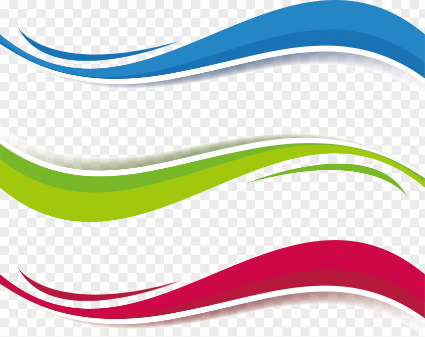 Tricolor Wave Title Box Euclidean Vector Clip Art PNG