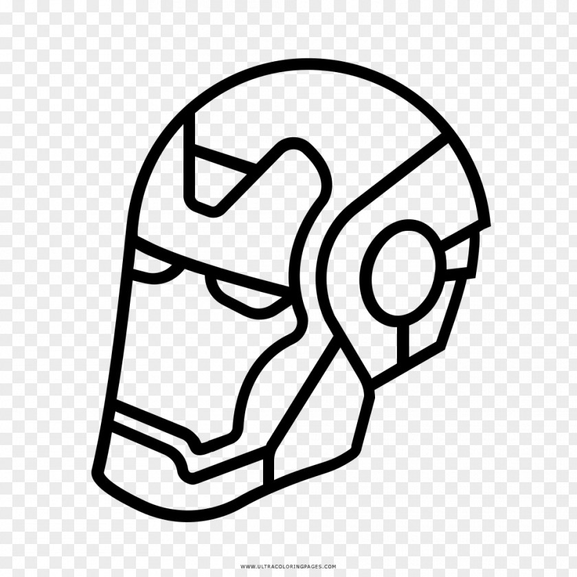 Mascara Iron Man Drawing Black And White Mask PNG
