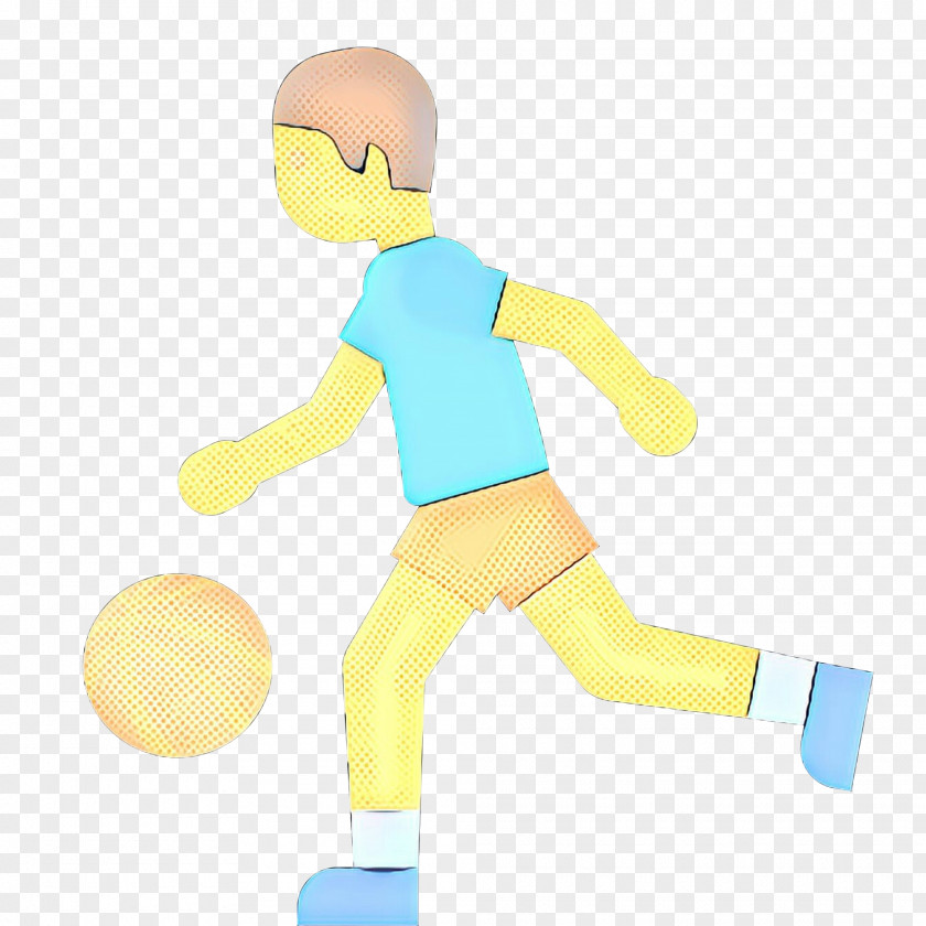 Player Soccer Kick Retro Background PNG