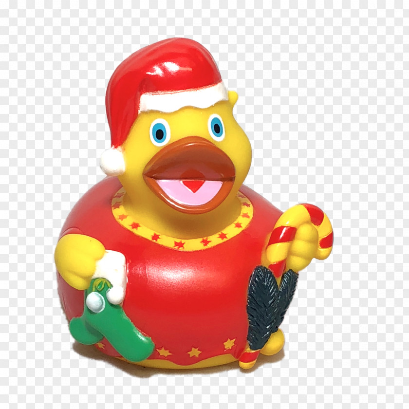 Rubber Duck Santa Claus Toy Christmas Elf PNG