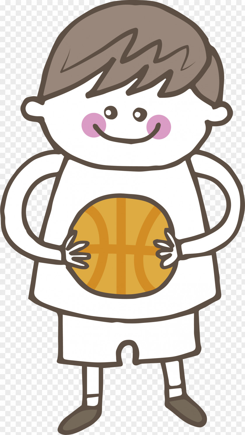 Boy Playing Basketball Clip Art PNG