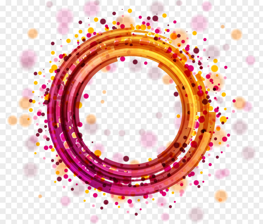 Colorful Abstract Geometric Circle Halo Light Euclidean Vector PNG