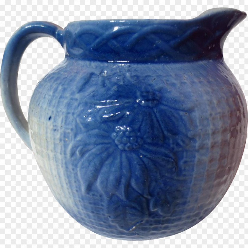 Jug Blue And White Pottery Ceramic Salt Glaze PNG