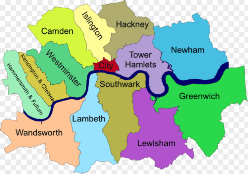 Map London Borough Of Southwark Central Boroughs Ealing PNG