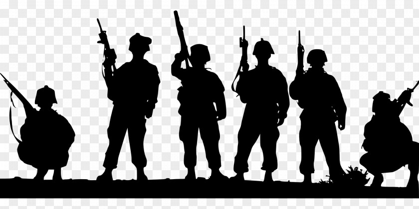 Raise Or Enlarge An Army Soldier Military Silhouette PNG