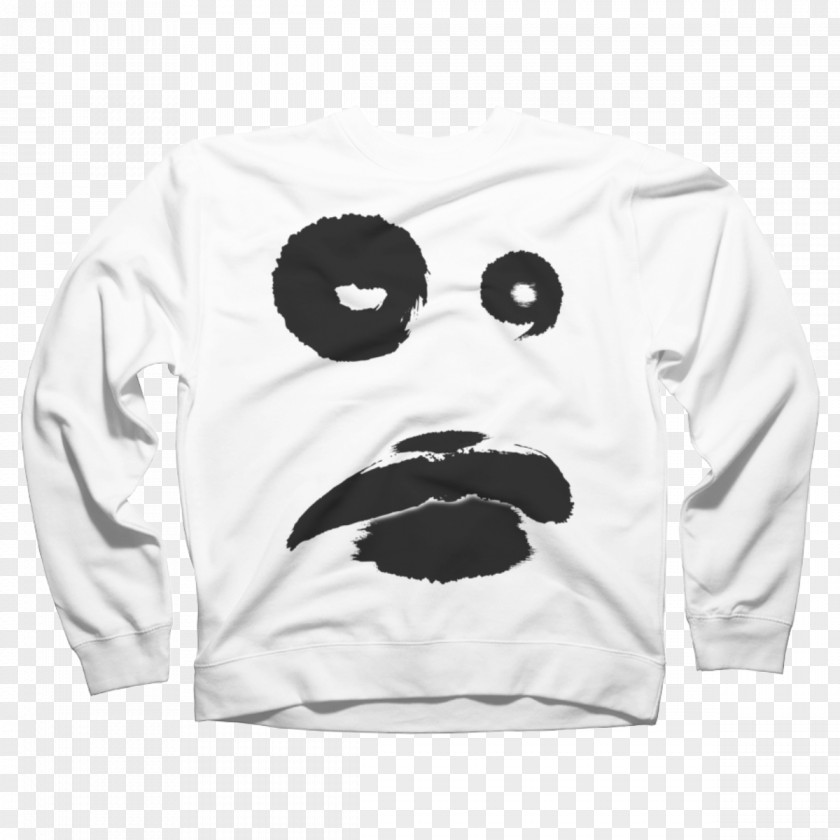 White Abstract Long-sleeved T-shirt Hoodie Sweater PNG