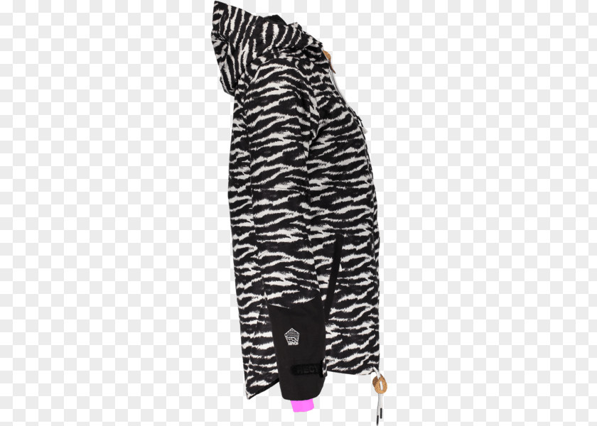Zebra Fur Sleeve Black M PNG