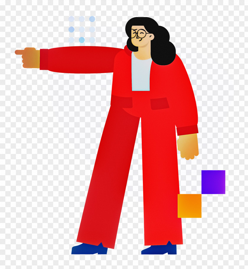 Cartoon Character Outerwear / M Red PNG