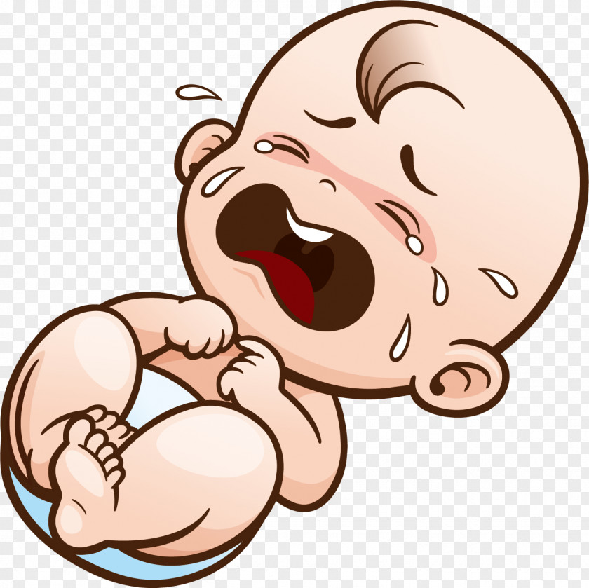 Cartoon Sad Crying Baby Infant Clip Art PNG