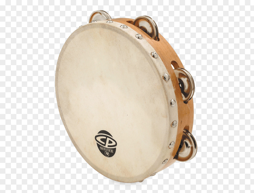 Musical Instruments Wood Tambourine, Headed, Single Row Jingles Latin Percussion PNG