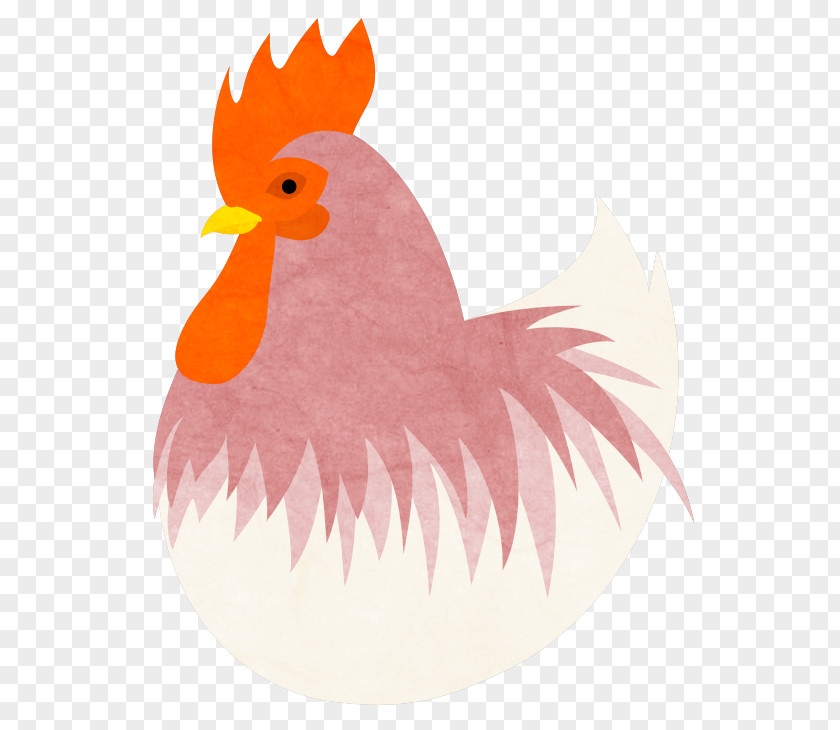 Rooster Chicken New Year Card PNG