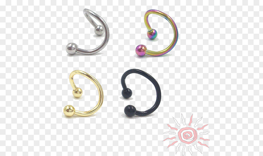Barbell Earring Body Piercing Nose Jewellery Helix PNG