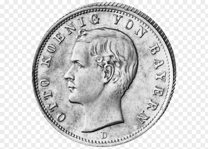 Coin Kingdom Of Bavaria German Empire Mark PNG