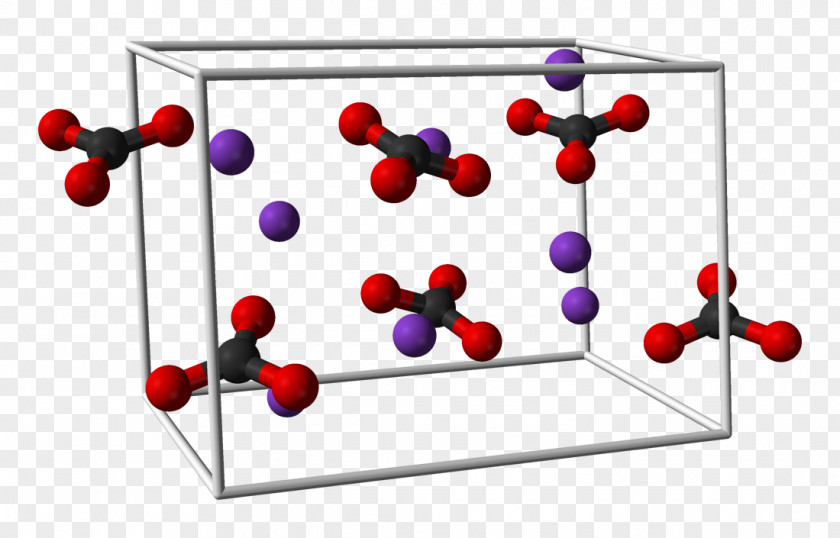 Loong Potassium Carbonate Chemistry Ball-and-stick Model PNG