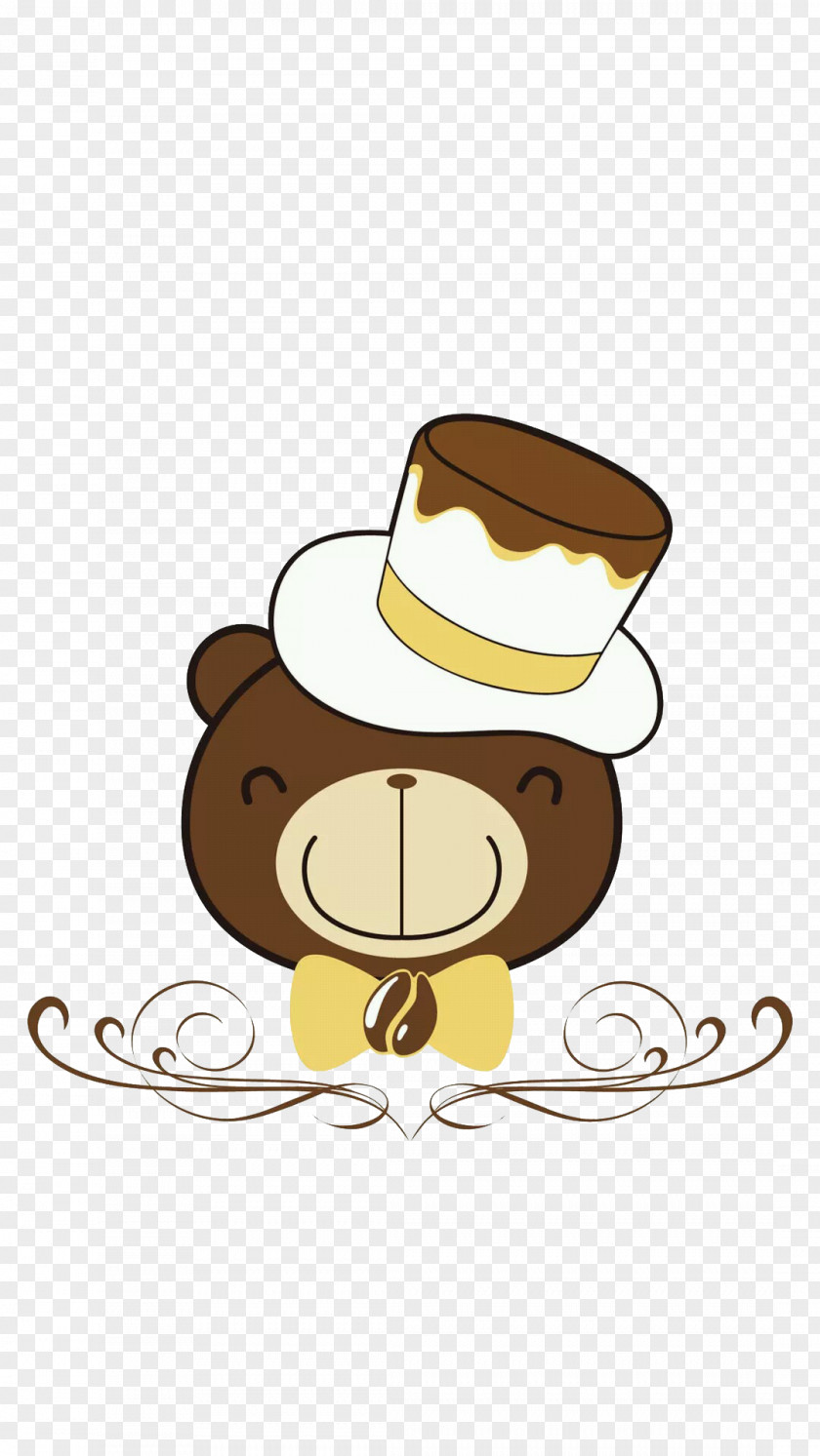 Lovely Chocolate Bear Topper PNG
