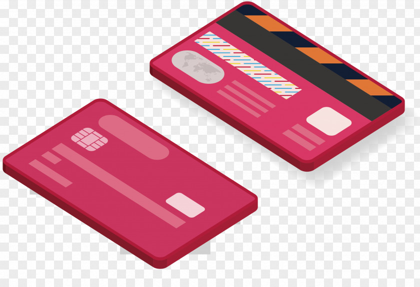Red Personal Credit Card Bank PNG