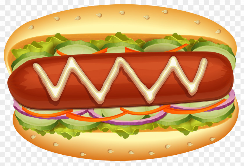 Sausage Hot Dog French Fries Chili Fast Food Clip Art PNG