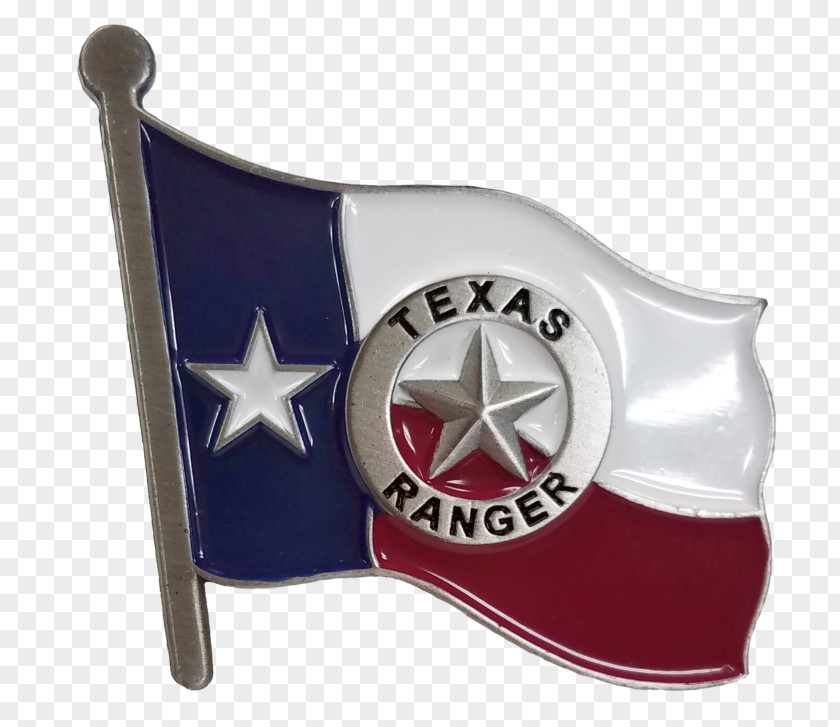 Silver Texas Ranger Hall Of Fame & Museum Badge Emblem Lapel Pin PNG