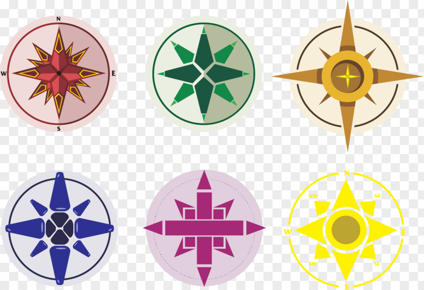 Vector Color Compass Stock Illustration Icon PNG