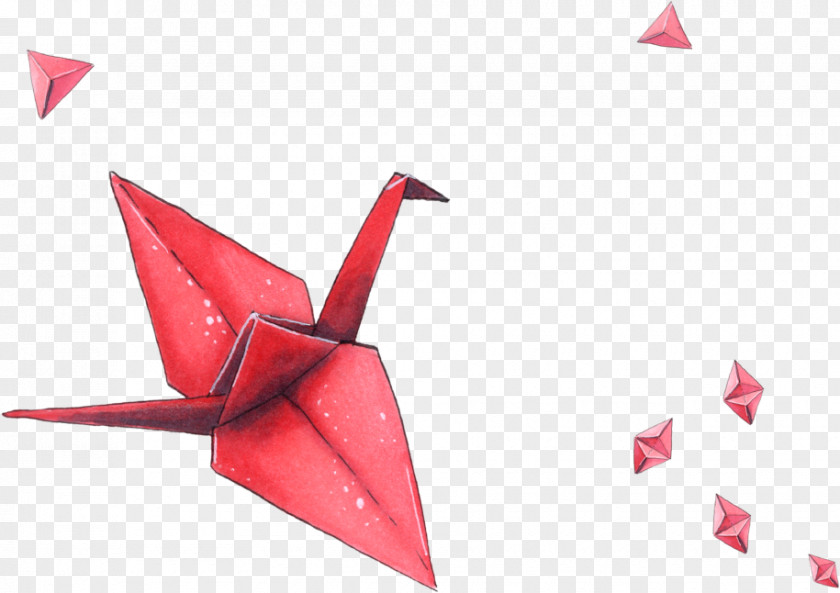 Carmine Creative Arts Origami Crane PNG