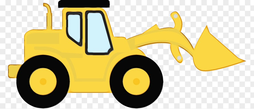 Cartoon Bulldozer Yellow Automobile Engineering PNG