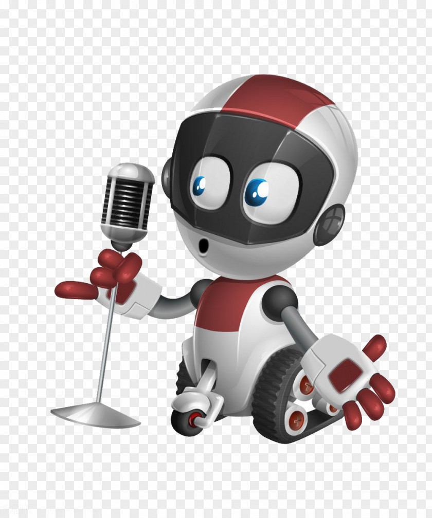 Singing Robot Material Cartoon PNG