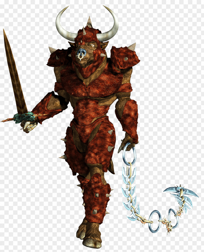 Cryptid Demon Minotaur PNG