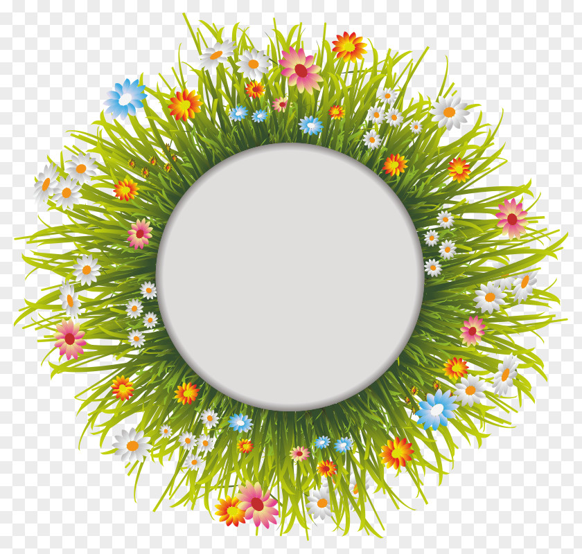 Flower Lawn Picture Frames Clip Art PNG
