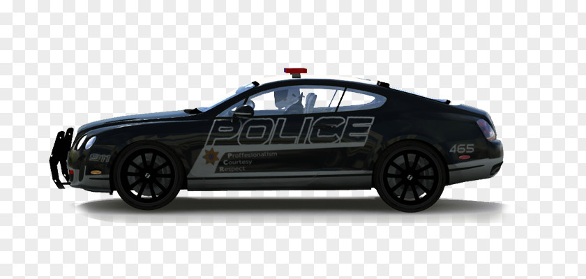 Police Car Bentley Continental GT Mid-size Automotive Design PNG