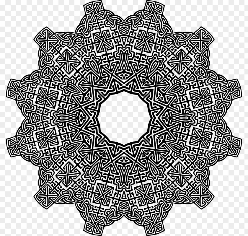 Celtic Pattern Knot Ornament Drawing PNG