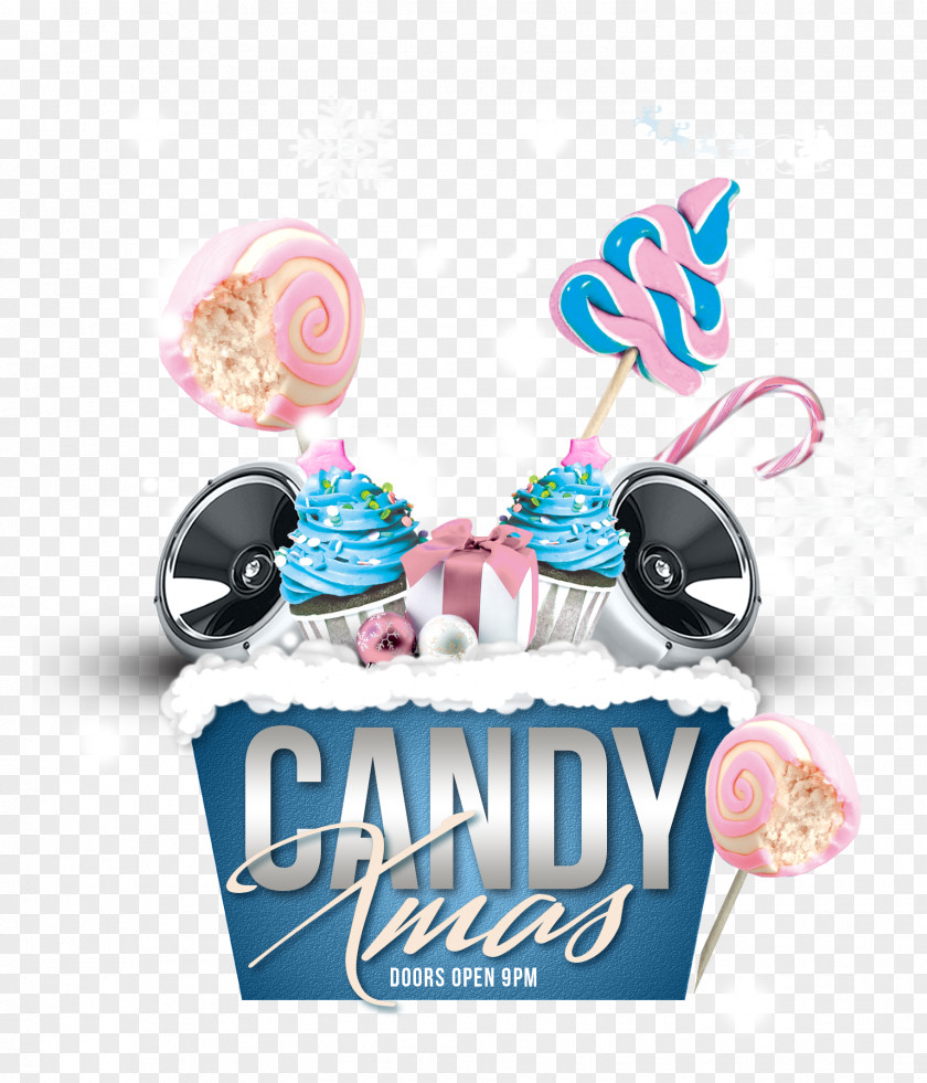 Creative Christmas Candy Cake Poster Decoration PNG
