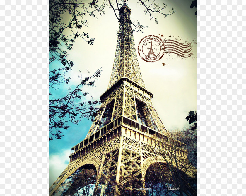 Eiffel Tower Wall Decal Canvas Printing PNG