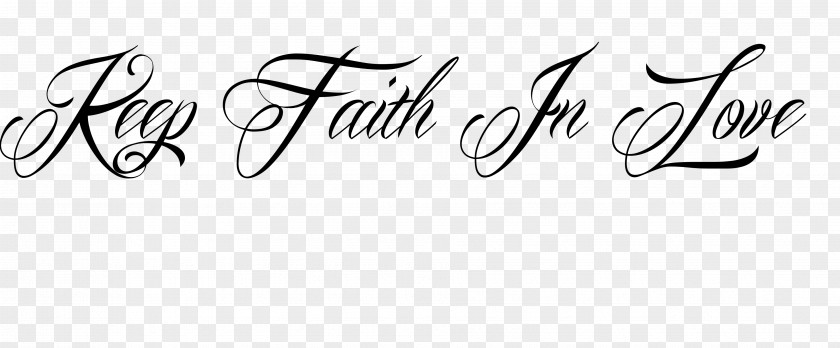 Faith Tattoo God Calligraphy Font PNG