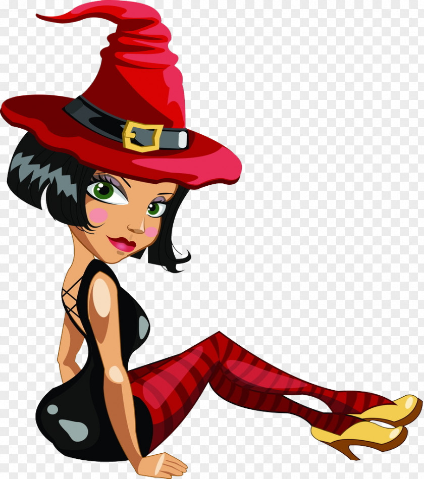 Girls Halloween Boszorkxe1ny Cartoon Magic PNG