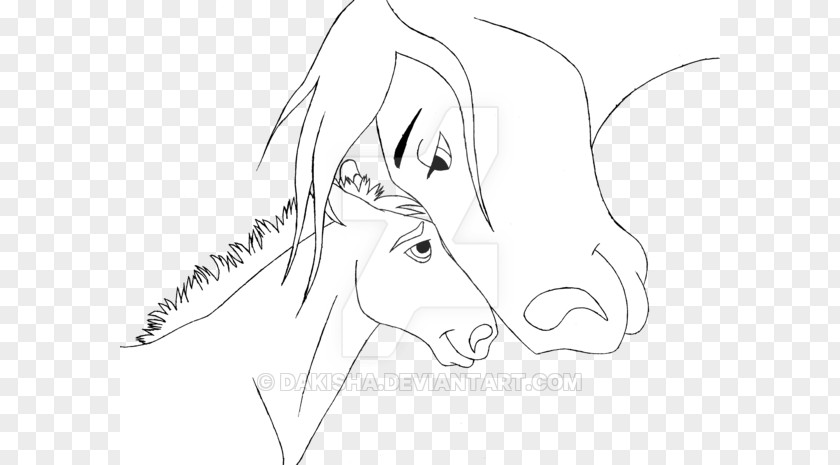 Line Point Art Ear Drawing White Nose PNG