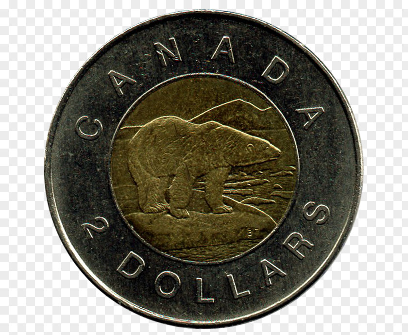 Coin Canada Toonie Canadian Dollar United States PNG