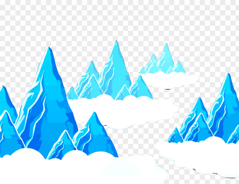 Blue Mountains Euclidean Vector Landscape Cloud Illustration PNG