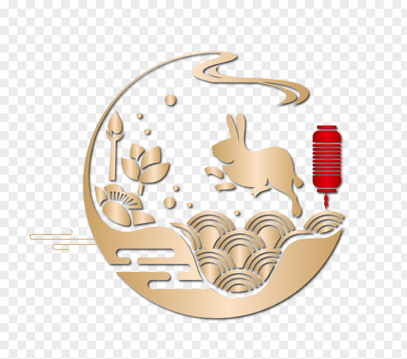 Vector Mid Autumn Rabbit Mid-Autumn Festival Moon Clip Art PNG