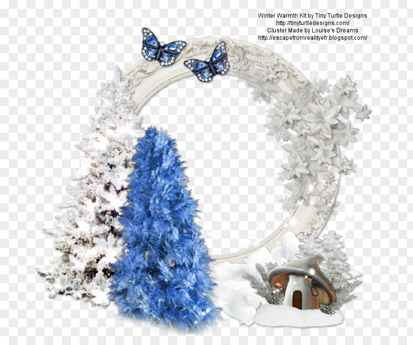 Warmth Christmas Ornament Decoration Cobalt Blue Tree PNG