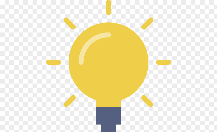 Cartoon Light Bulb Icon PNG