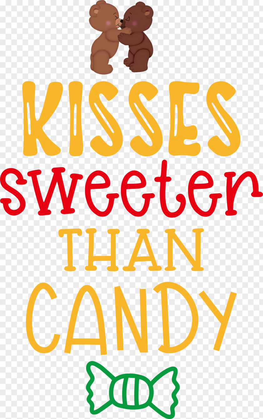 Kisses Sweeter Than Candy Valentines Day Quote PNG