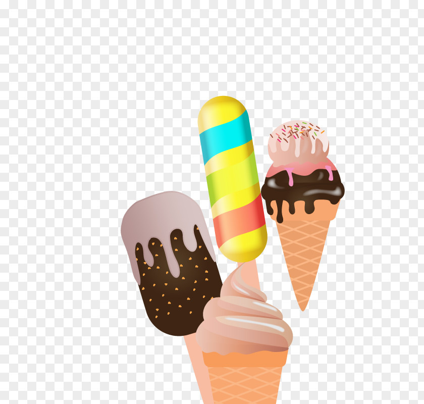 Vector Summer Ice Cream Cone Pop Chocolate PNG